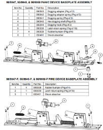 98/9950, 98/9950-F Baseplate Assembly